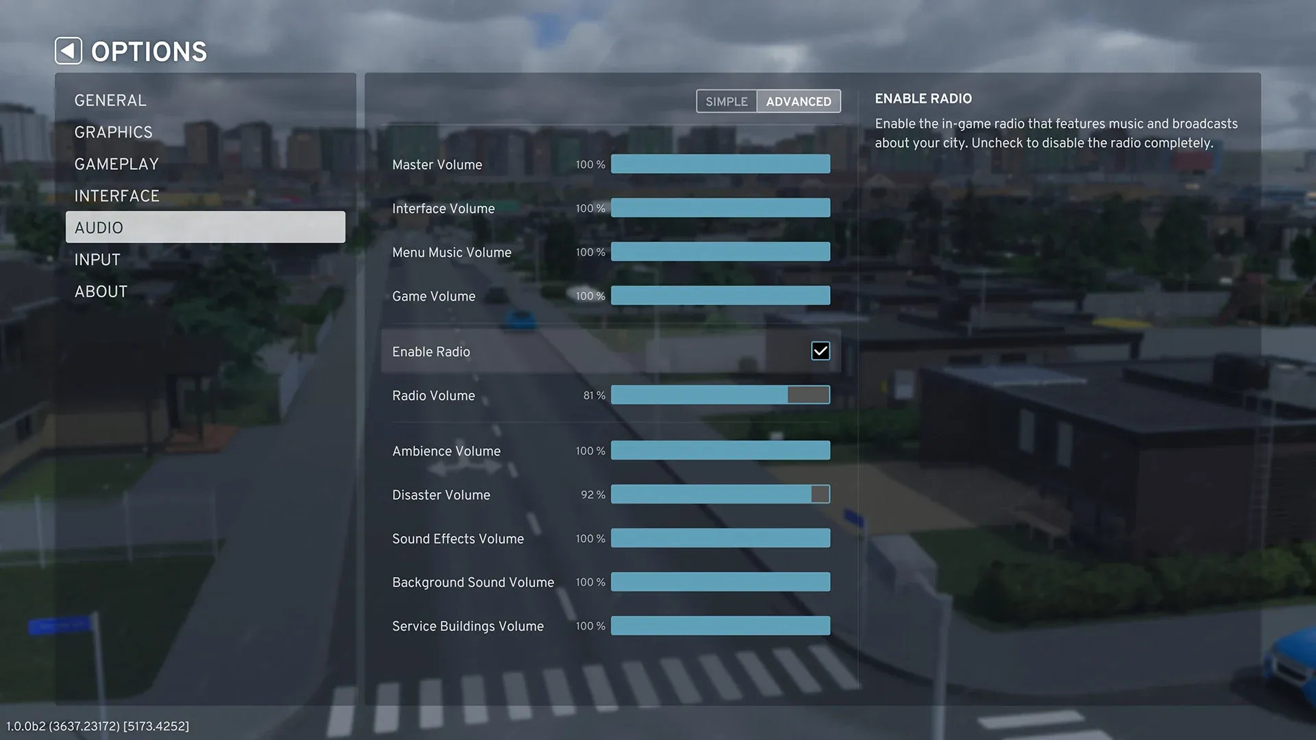 Advanced Sound Options