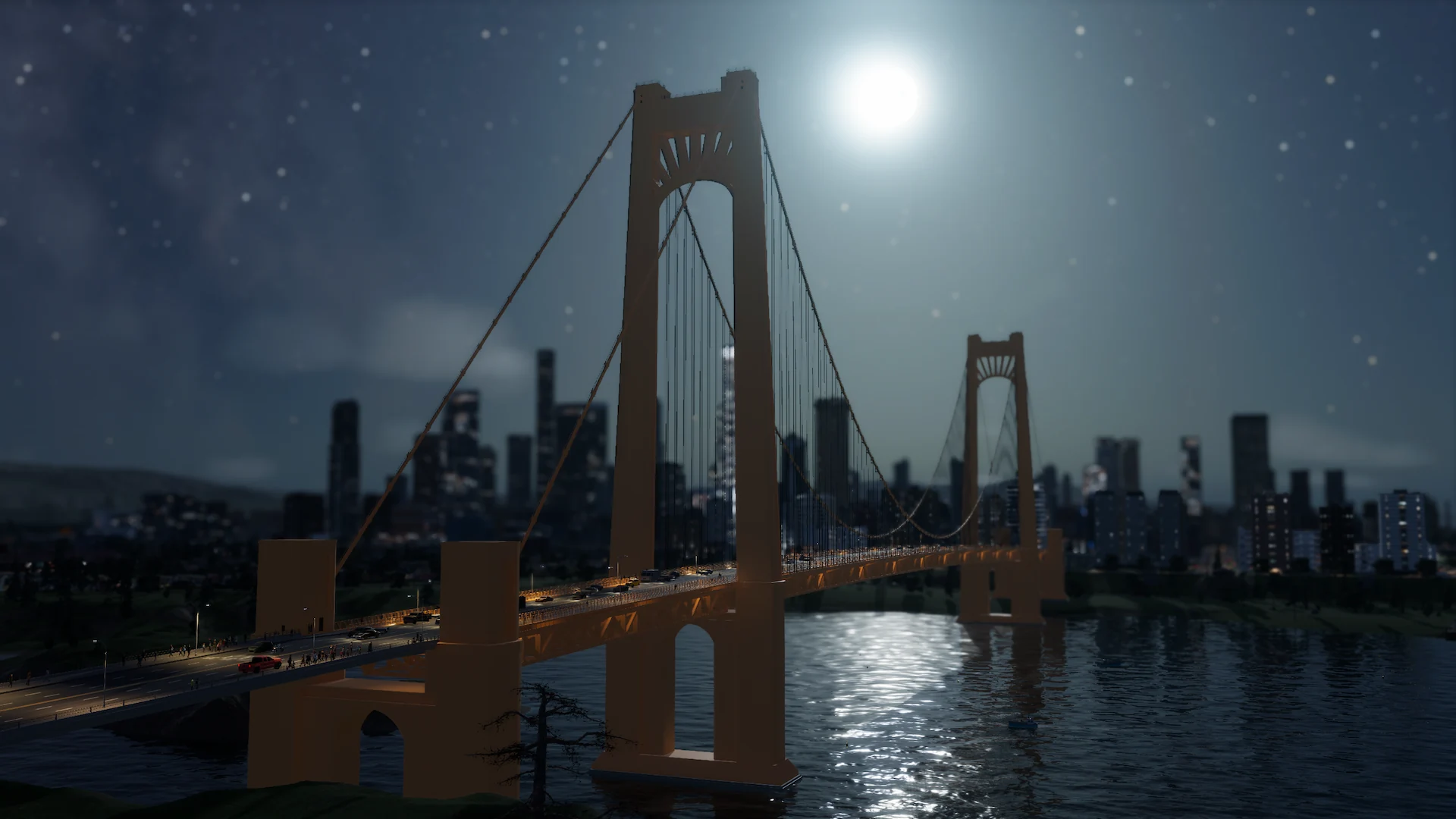 Six Lane Suspension Bridge